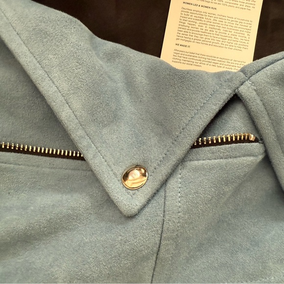 Dauntless Blue Vegan Leather Jacket - Picture 8 of 12